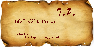 Török Petur névjegykártya